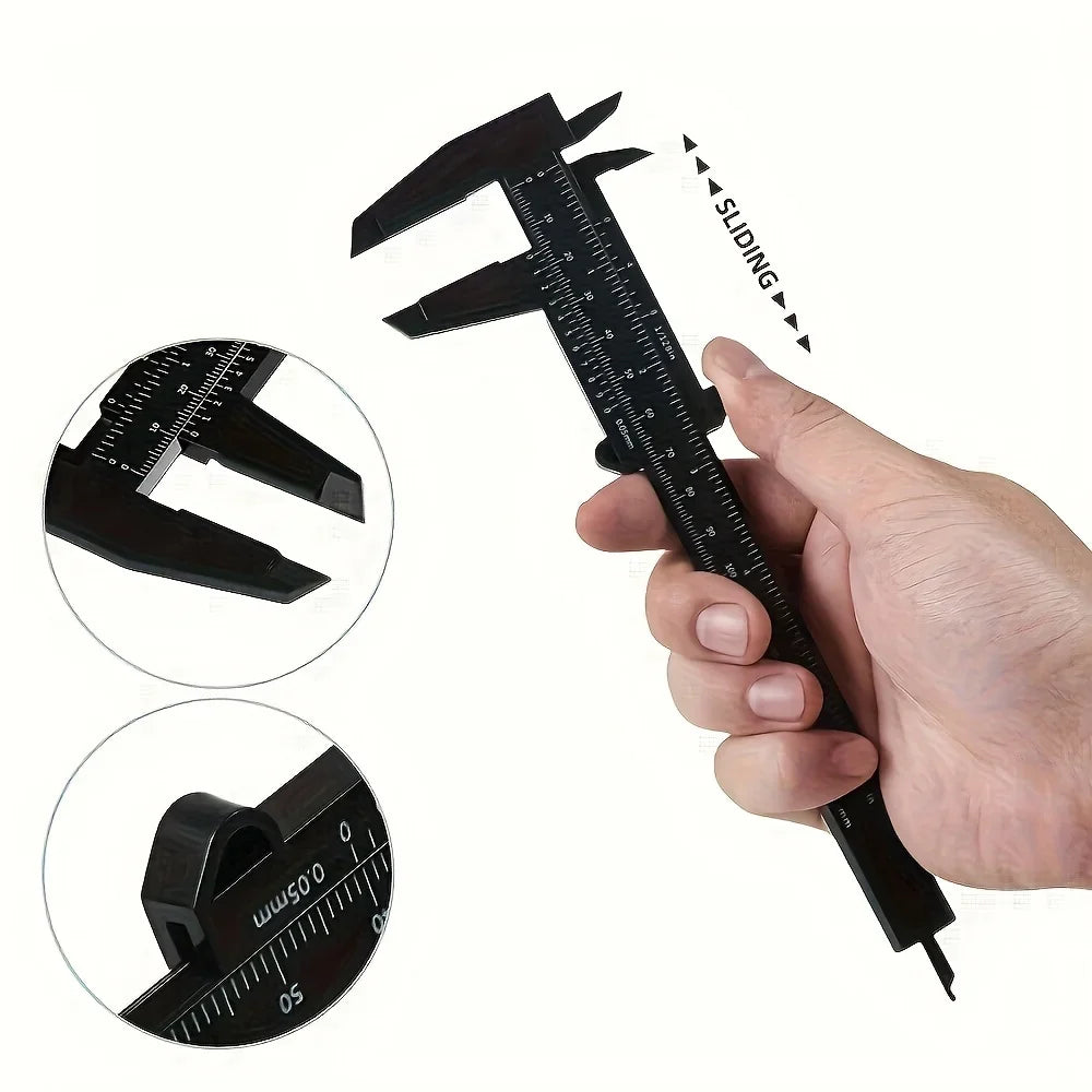 3-Pack Plastic Vernier Calipers Set | Dual Scale Measuring Tool for Precision Work