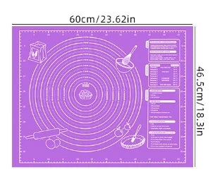Large Silicone Pastry Mat | Non-Stick Dough Rolling Board