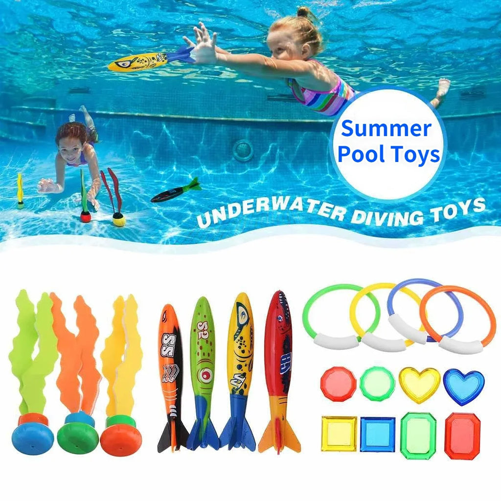 Kid Summer Shark Rocket Throwing Toy | Swimming Pool Dive Game Water Fun Toys