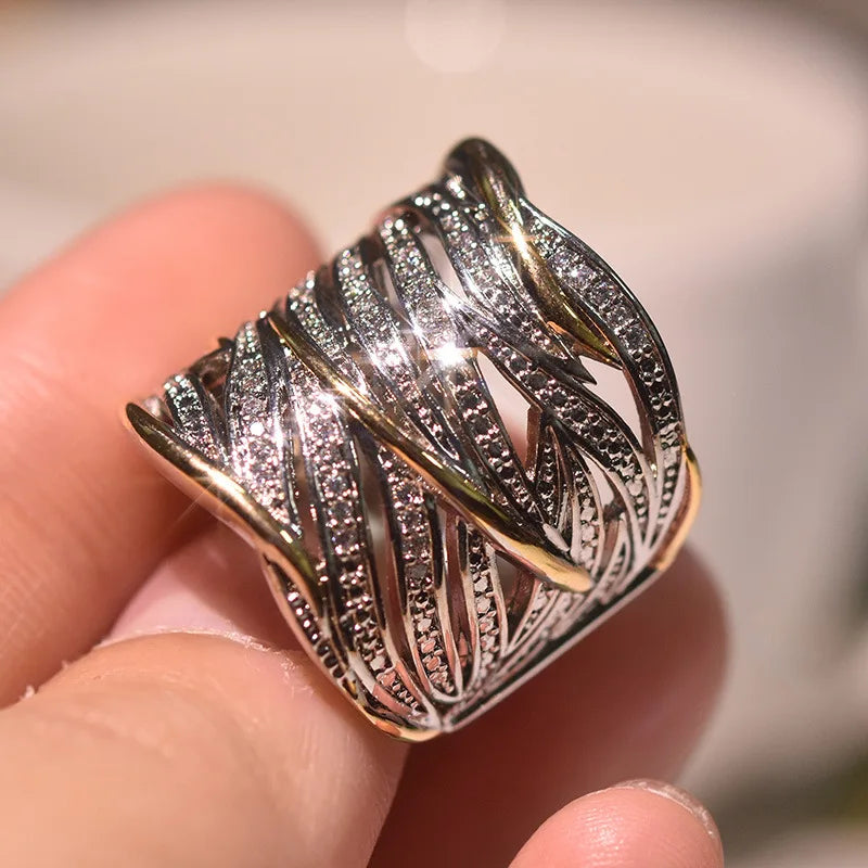 925 Sterling Silver Ring with Zircon Crystal | Elegant Women's Jewelry Gift