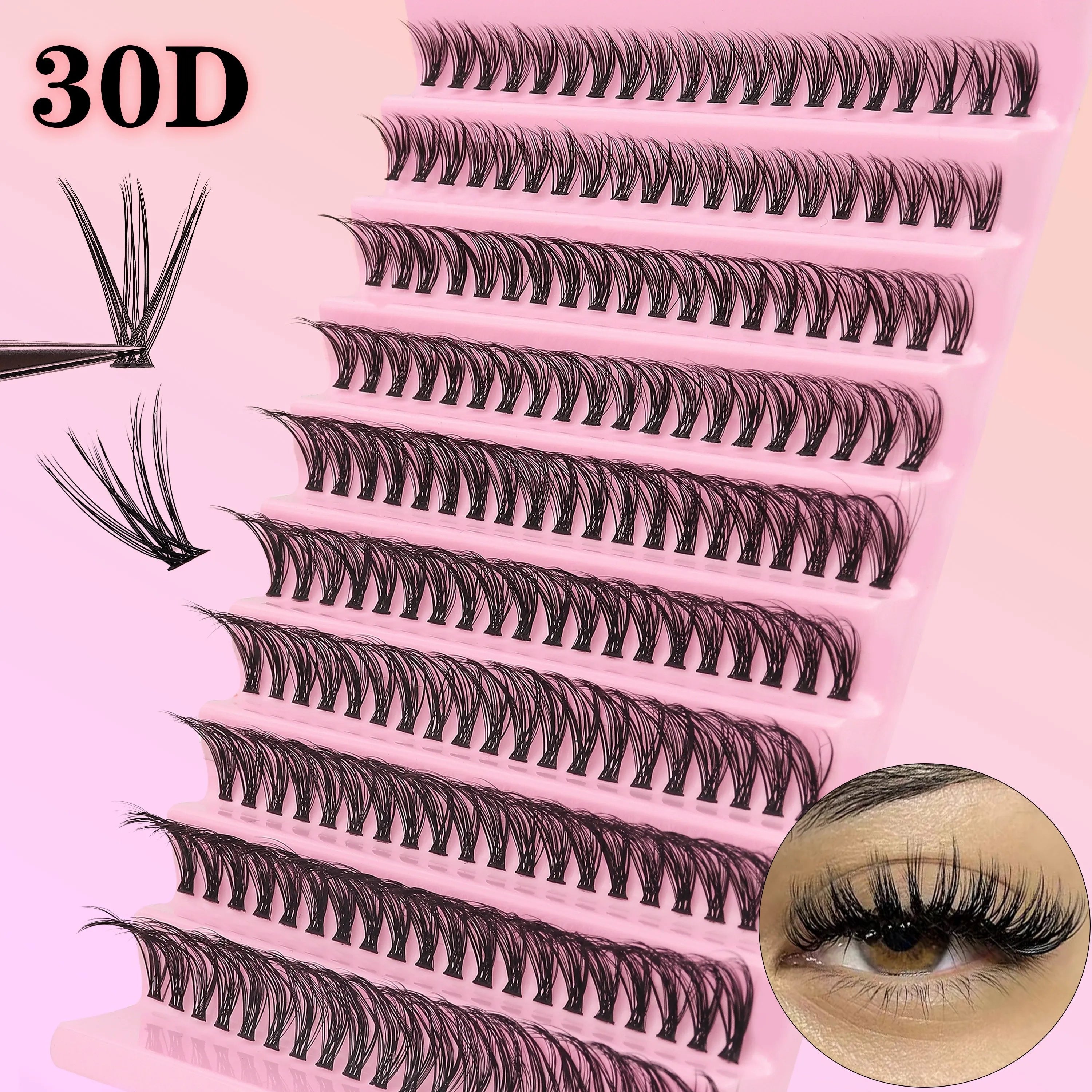 200pcs 30D Cluster False Eyelashes Set | DIY Eyelash Extensions
