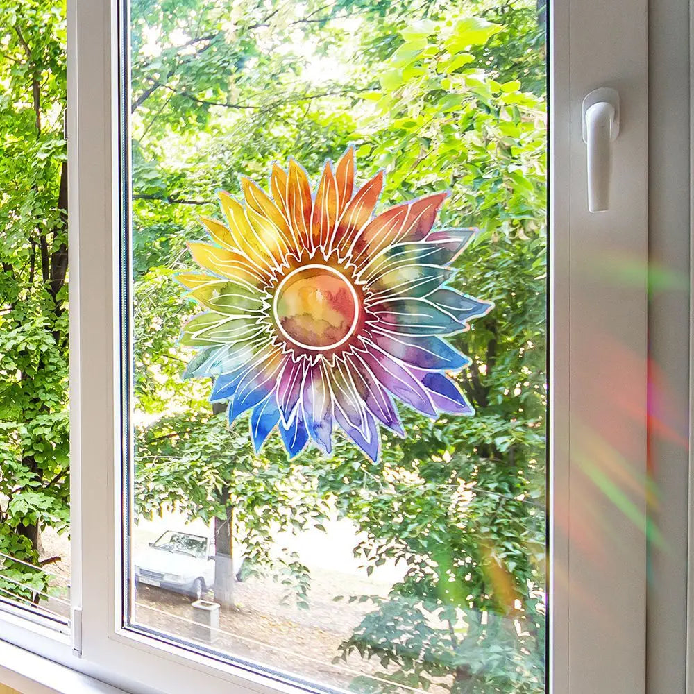 Sunflower Window Decals | Rainbow Maker Self-Adhesive Wall Stickers