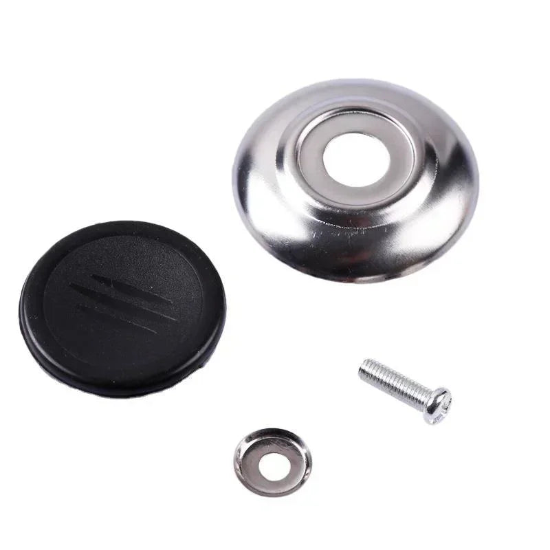 4 Pieces Universal Pot Lid Handle Knob Covers | Black and Silver Cookware Handles