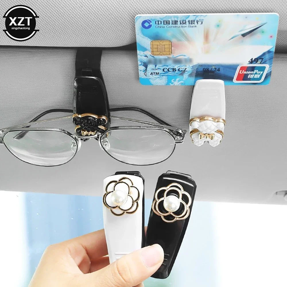 Auto Sun Visor Glasses Fastener Clip | Universal Car Sunglasses Holder