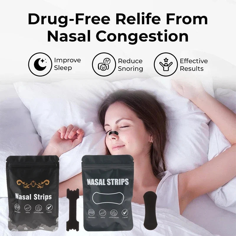 Breath Nasal Strips | Anti-Snoring Nose Patches for Better Sleep