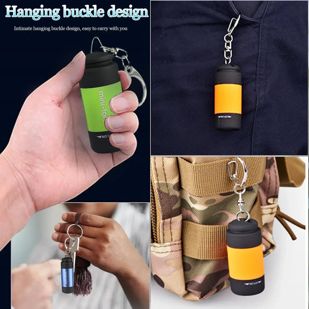 Portable Mini Flashlight Keychain Light | USB Rechargeable LED Keychain Torch
