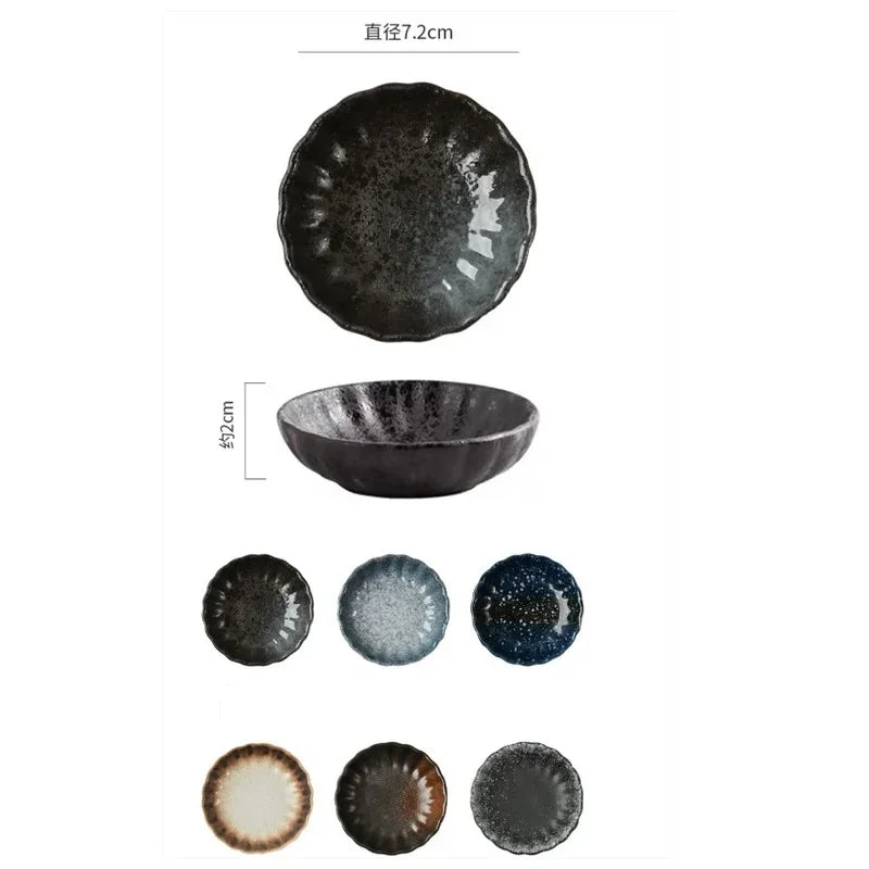 Japanese Sauce Dish | Ceramic Seasoning Dish for Barbecue and Snacks