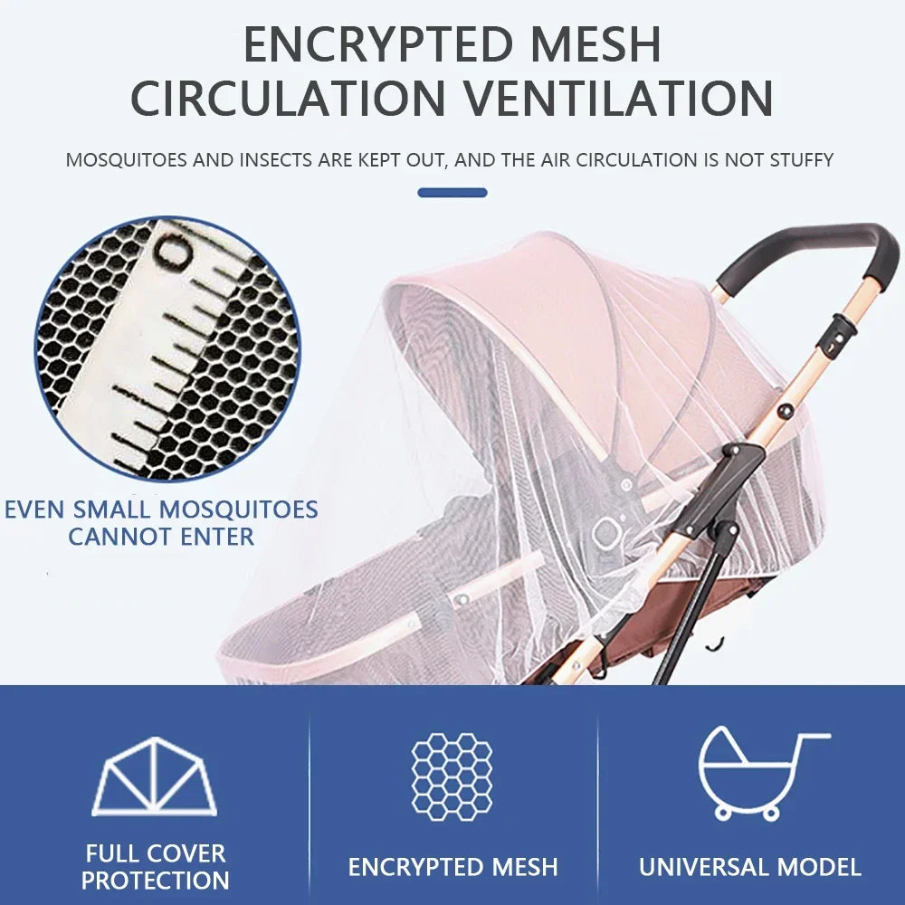 Baby Stroller Mosquito Net | Full Cover Insect Shield for Pushchairs