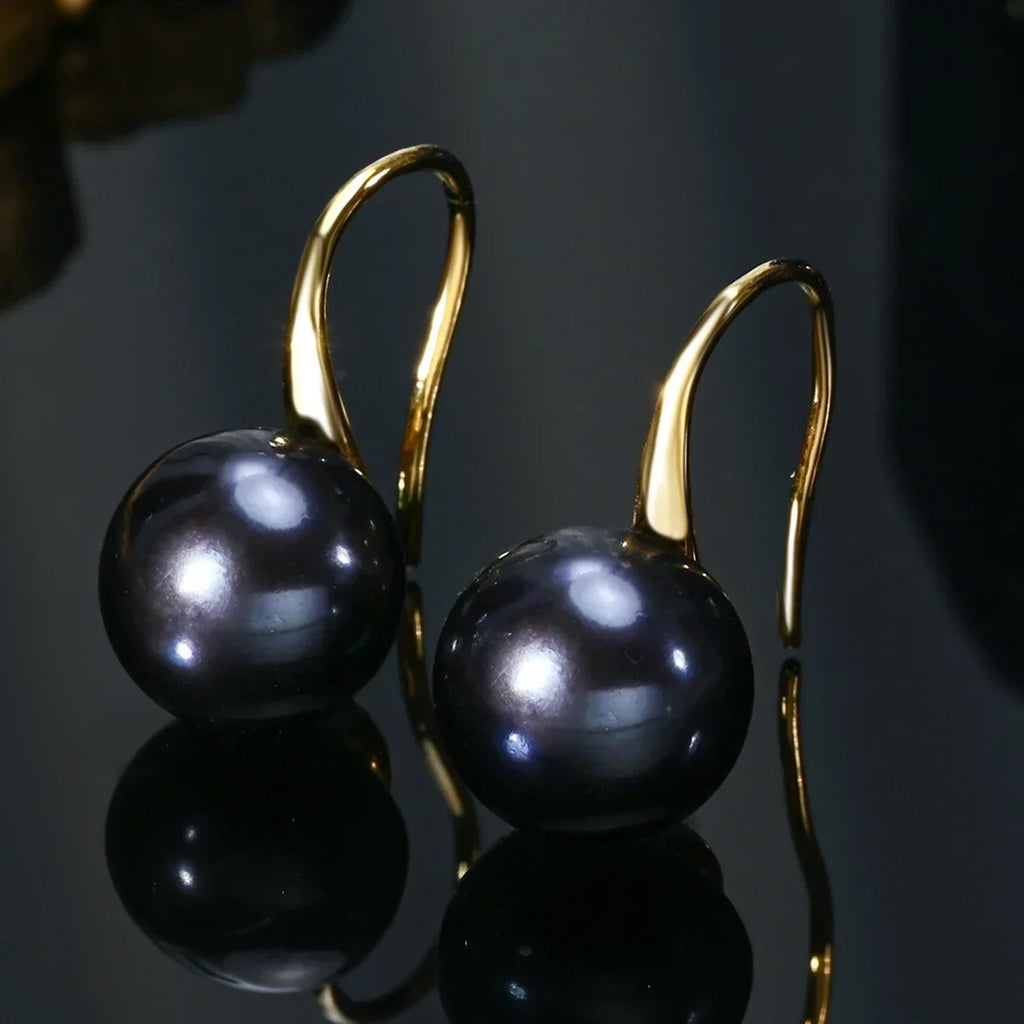 Freshwater Pearl Stud Earrings 8-9mm | AAAA Grade Round Pearl Jewelry for Women