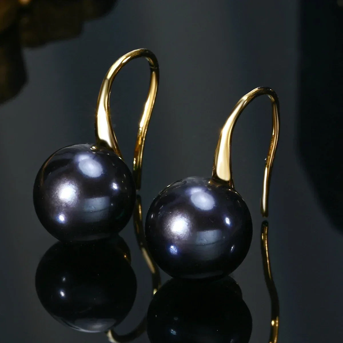 Freshwater Pearl Stud Earrings 8-9mm | AAAA Grade Round Pearl Jewelry for Women