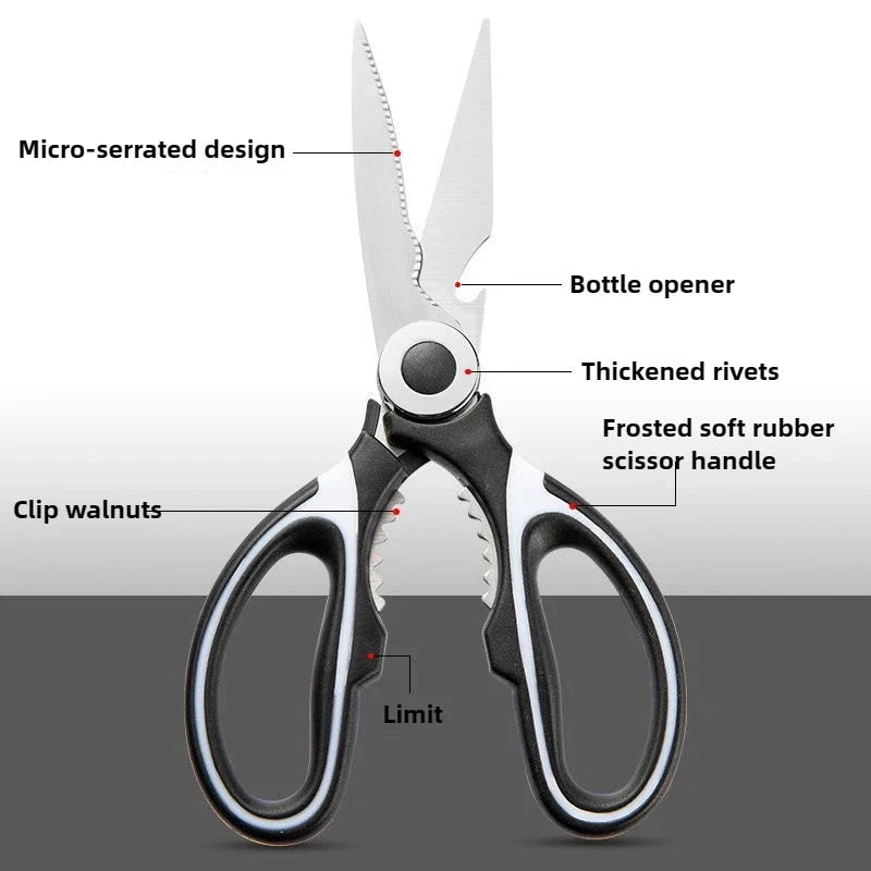 Stainless Steel Kitchen Scissors | Heavy Duty Multipurpose Shears
