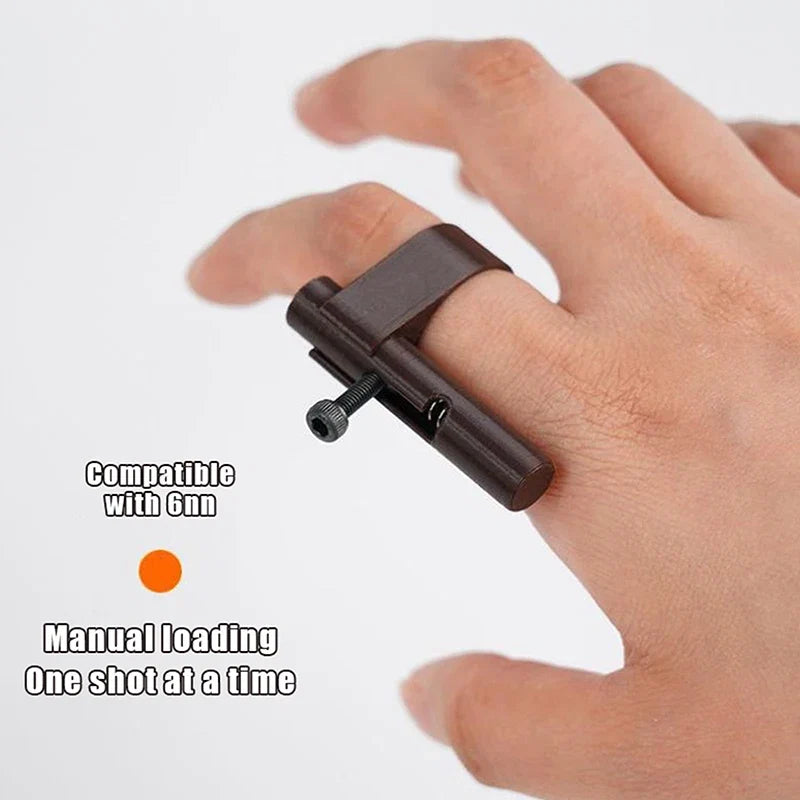 Fingertip Decompression Ring with 48 Plastic Marbles | Stress Relief Toy and Keychain Launcher