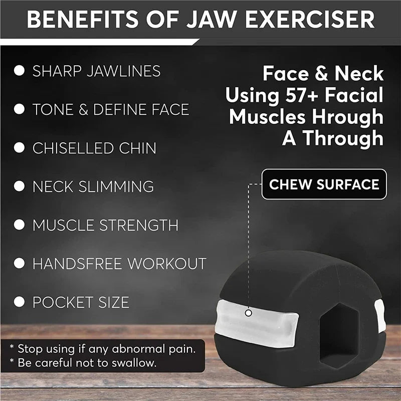 Jawline Exerciser with Storage Box | Silicone Chew Bite Trainer for Facial Muscle Toning
