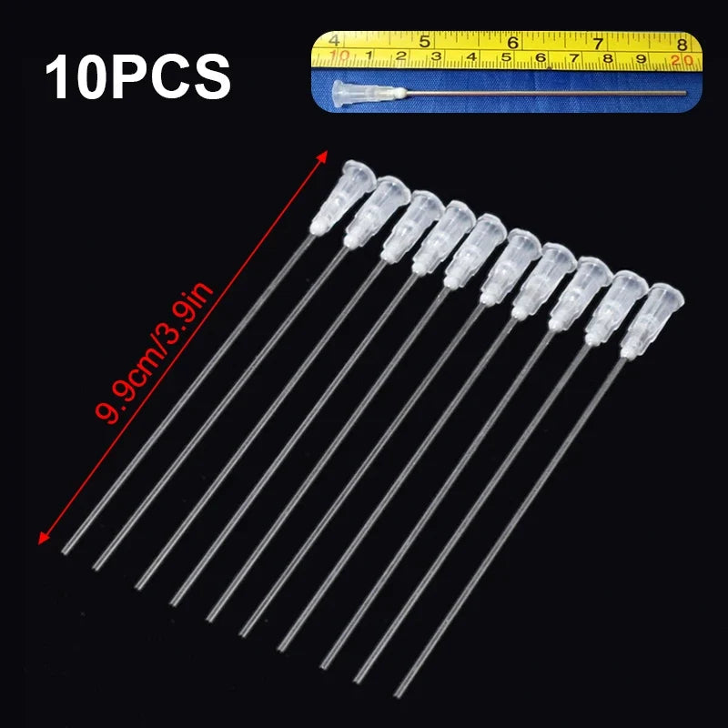 10Pcs Liquid Dispenser Syringe Blunt Needle Tips | Stainless Steel Glue Dispensing