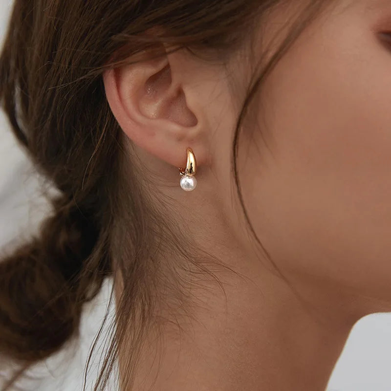 925 Sterling Silver Pearl Stud Earrings for Women | Elegant Wedding Jewelry Gift