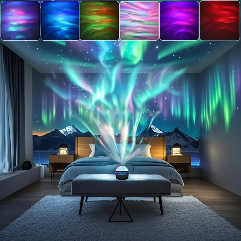 Northern Lights LED Atmosphere Projector | 7 Modes Starry Night Light with Remote
