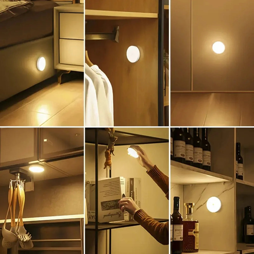 Magnetic Night Light with Motion Sensor | Rechargeable LED Lamp for Closet
