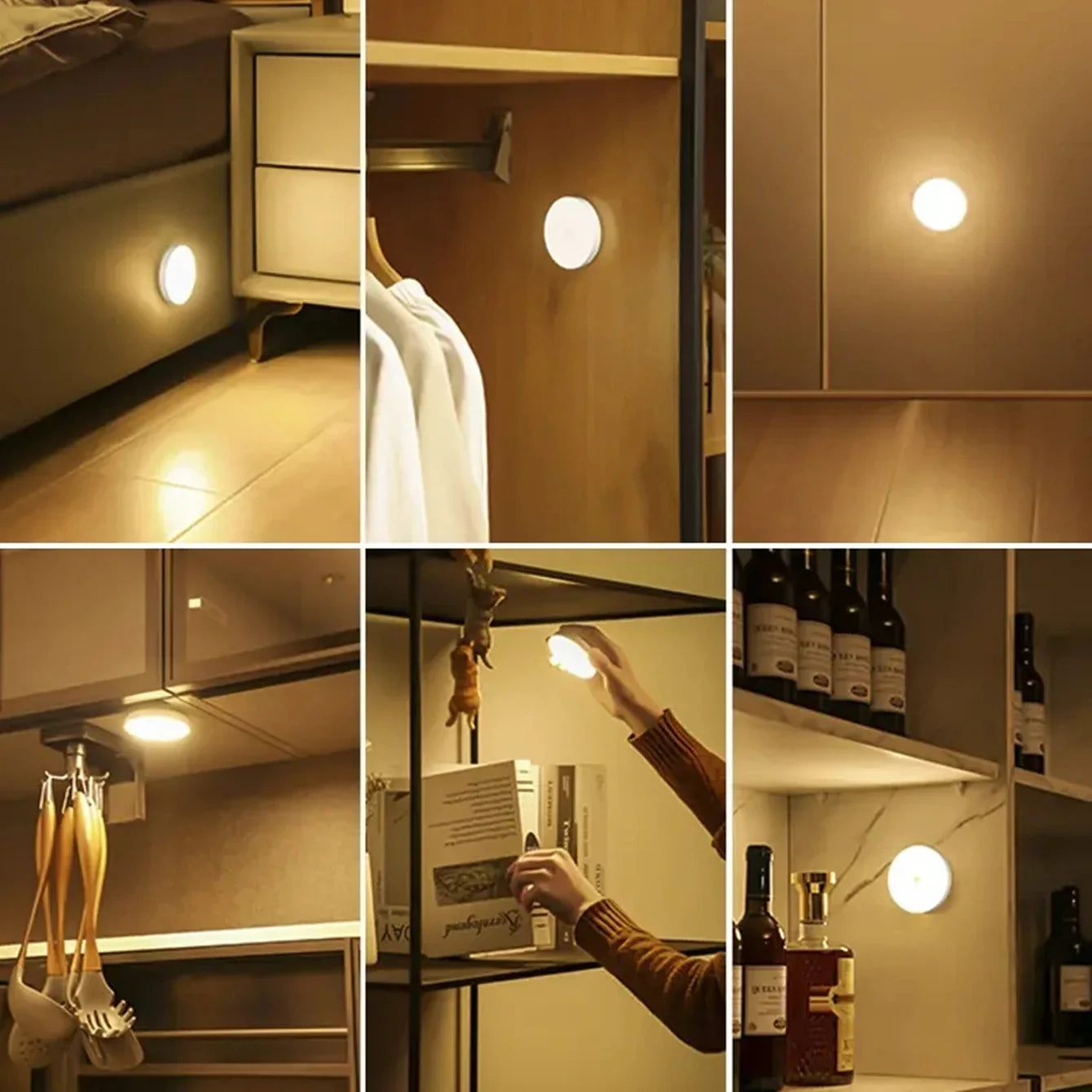Magnetic Night Light with Motion Sensor | Rechargeable LED Lamp for Closet