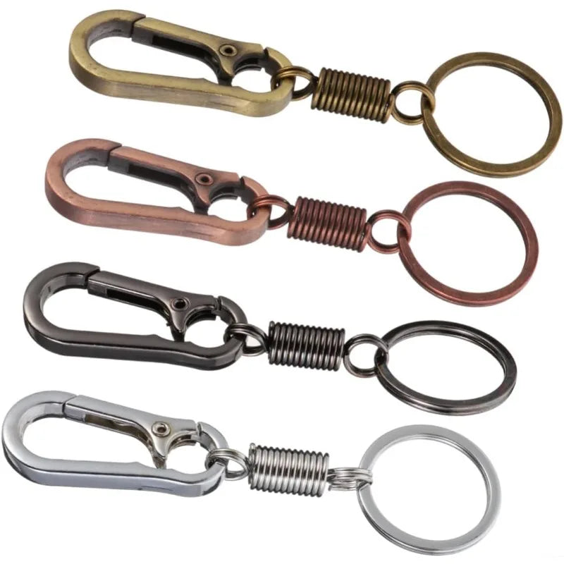 Vintage Brass Keychain Lanyard Snap Hook | Manual Rotate Carabiner Clip