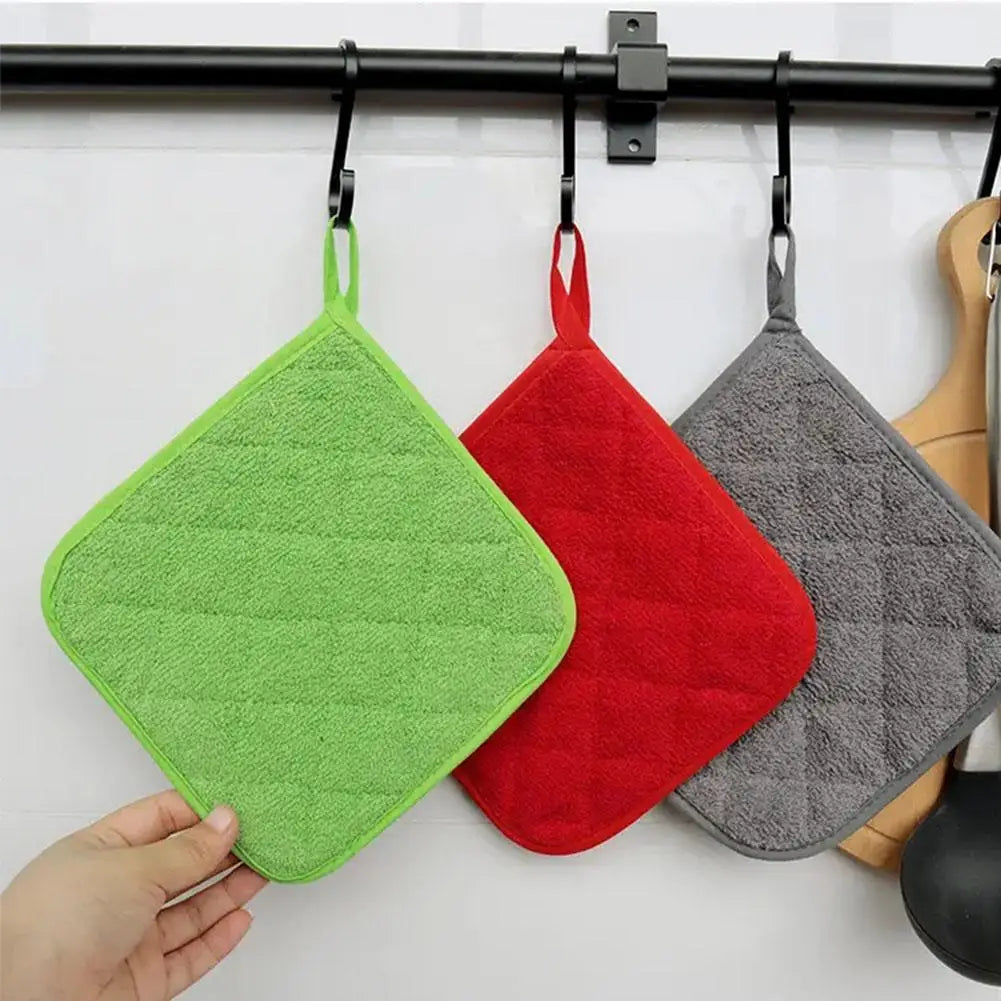 Thickened Cotton Square Placemat | Heat Resistant Table Mat for Dining Table