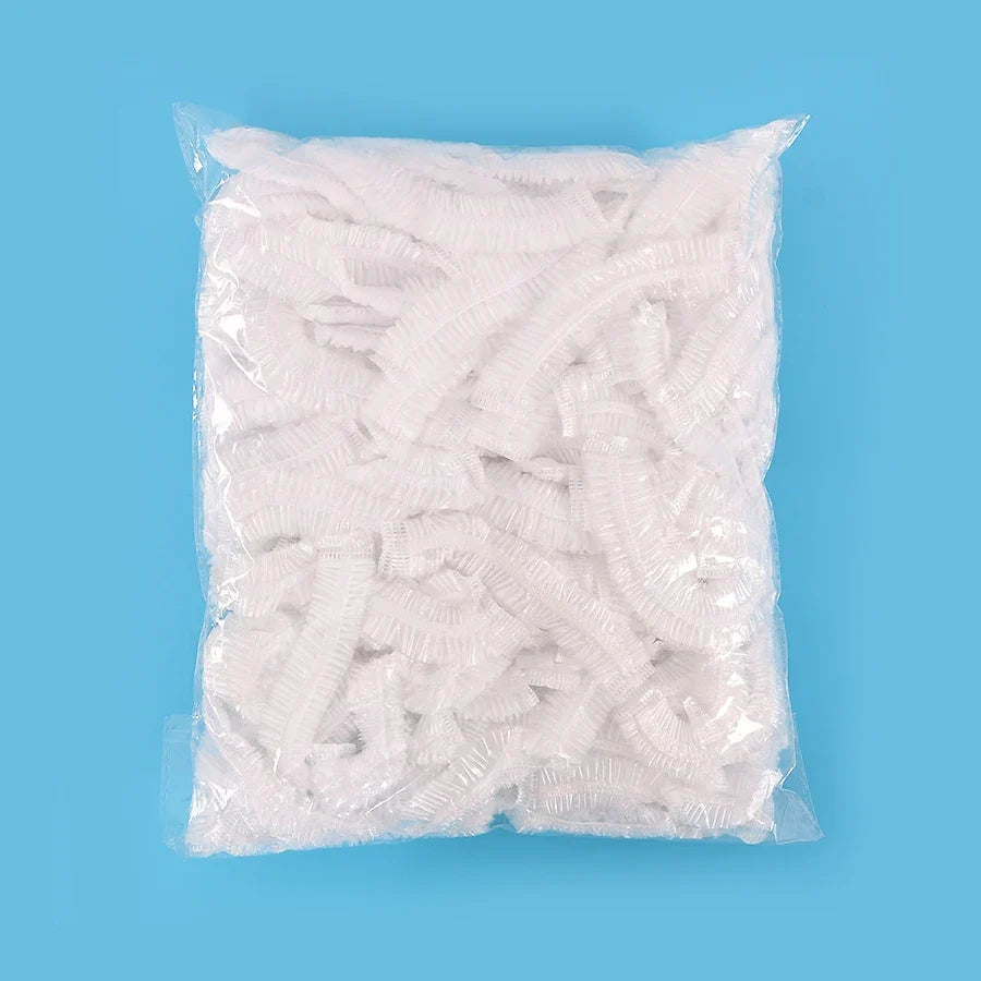 Kitchen Elastic Food Covers | 100 Pack Reusable Plastic Wrap for Bowls and Plates