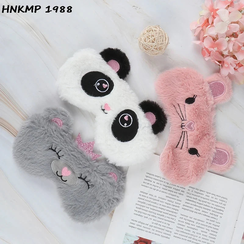 Cute Panda Eye Mask | Plush Sleep Eye Cover for Travel