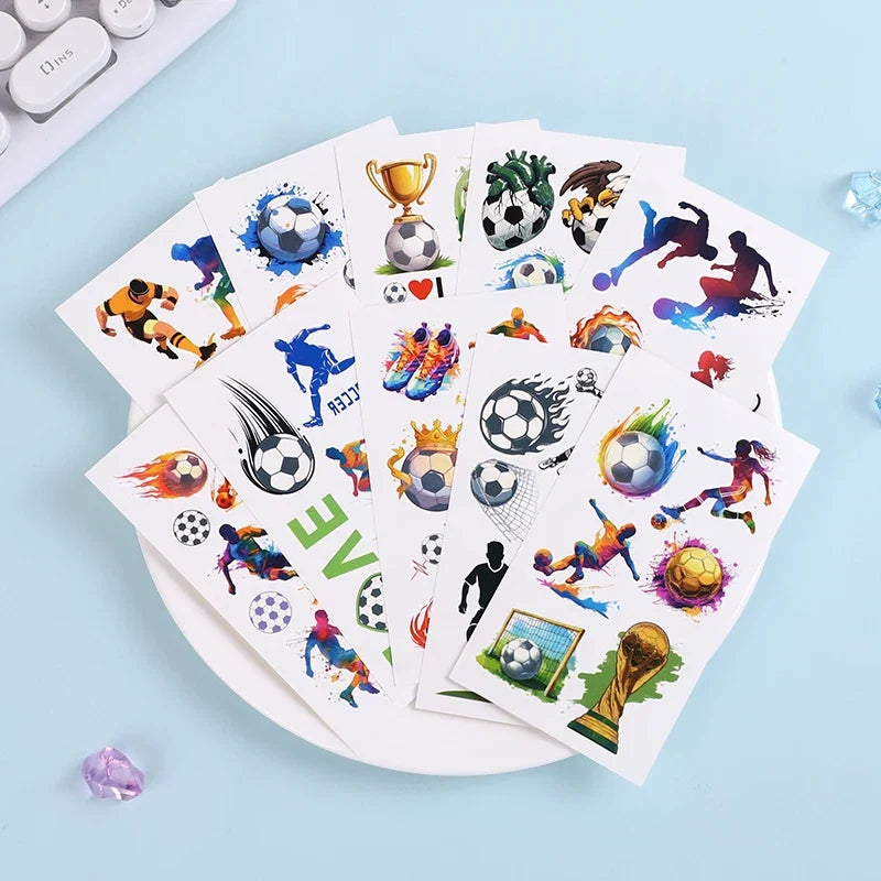 10pcs Soccer Temporary Tattoo Stickers | Kids Birthday Party Favors