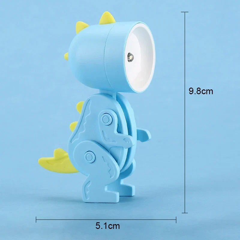 Mini Dinosaur Night Light | Battery-Powered Folding LED Lamp for Kids Bedroom