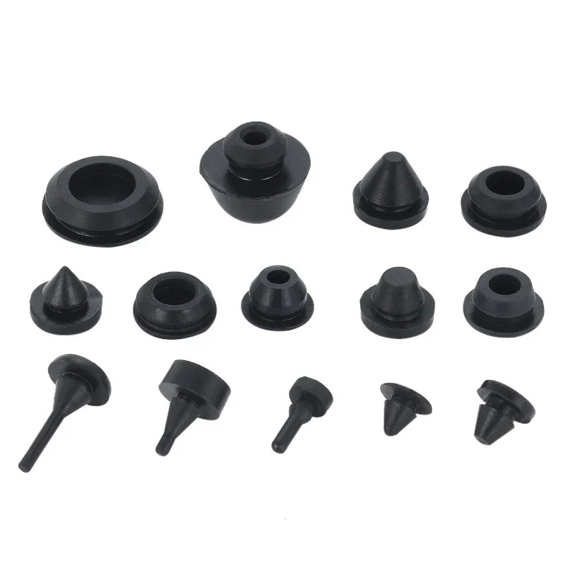 Solid Silicone Rubber Caps 2mm to 16mm T Type Plug Cover Snap-on Gasket Blanking End Caps Seal Stopper