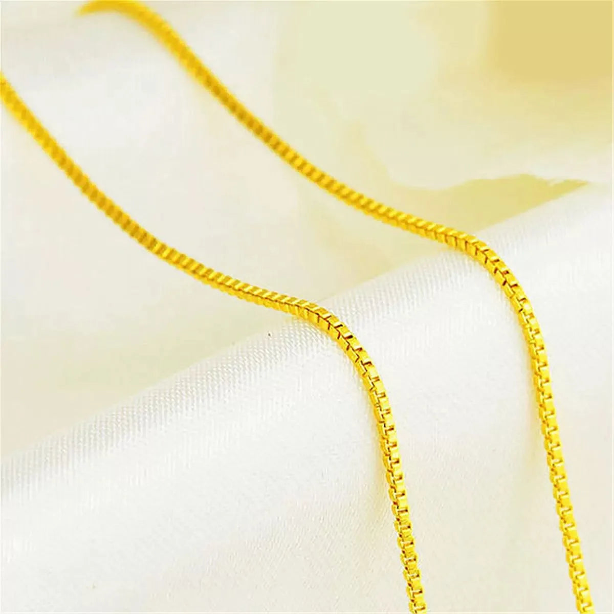 Andara 925 Sterling Silver Gold-Plated Box Chain Necklace | Fashion Basic Choker for Women
