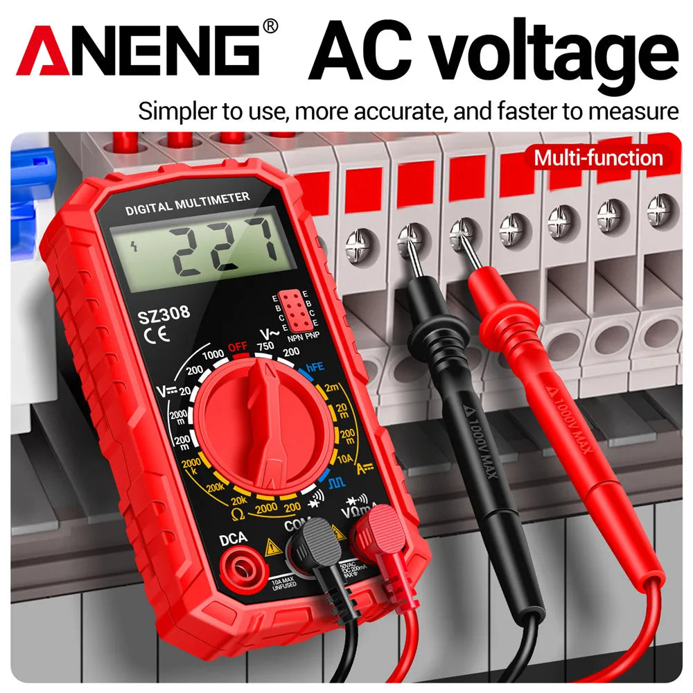ANENG SZ308 Digital Multimeter | AC/DC Voltage Resistance Capacitance Tester