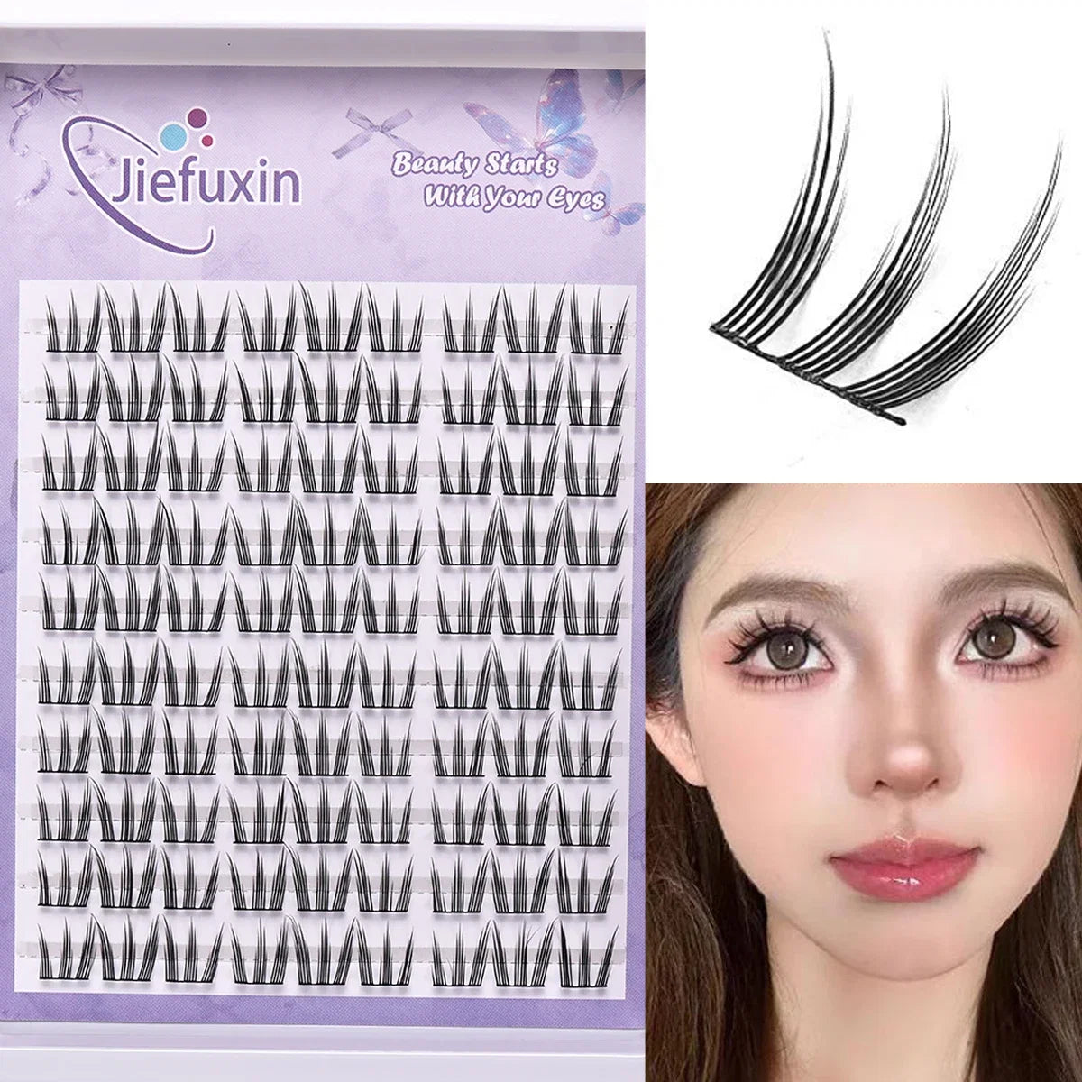 DIY Lashes Extension Kit | Cute Cat Paw False Eyelashes for Enlarged Eyes