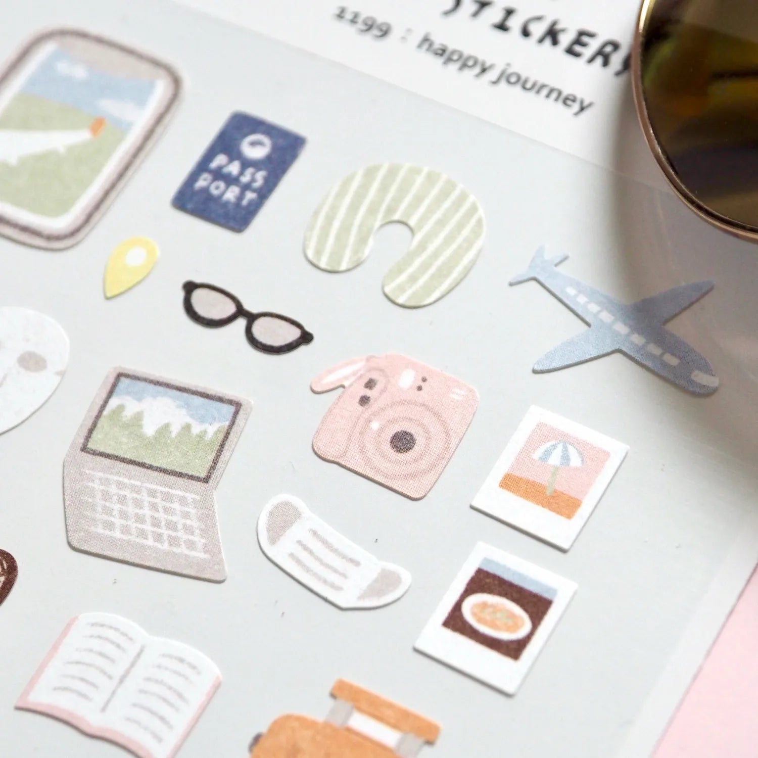 Korean Import Suatelier Happy Journey Paper Stickers | Scrapbooking DIY Journal Stationery Set