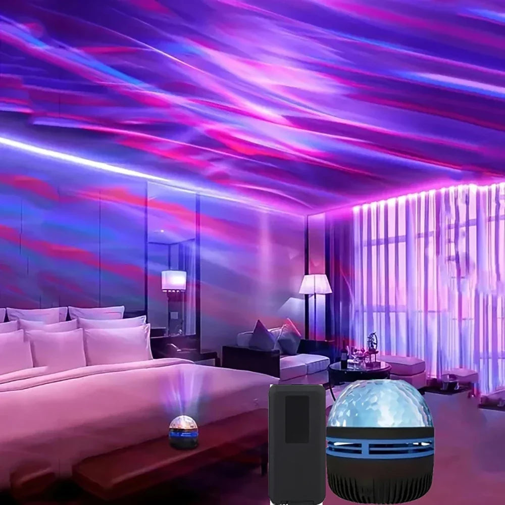Aurora Borealis Starry Sky Projector | USB Night Light with Remote Control