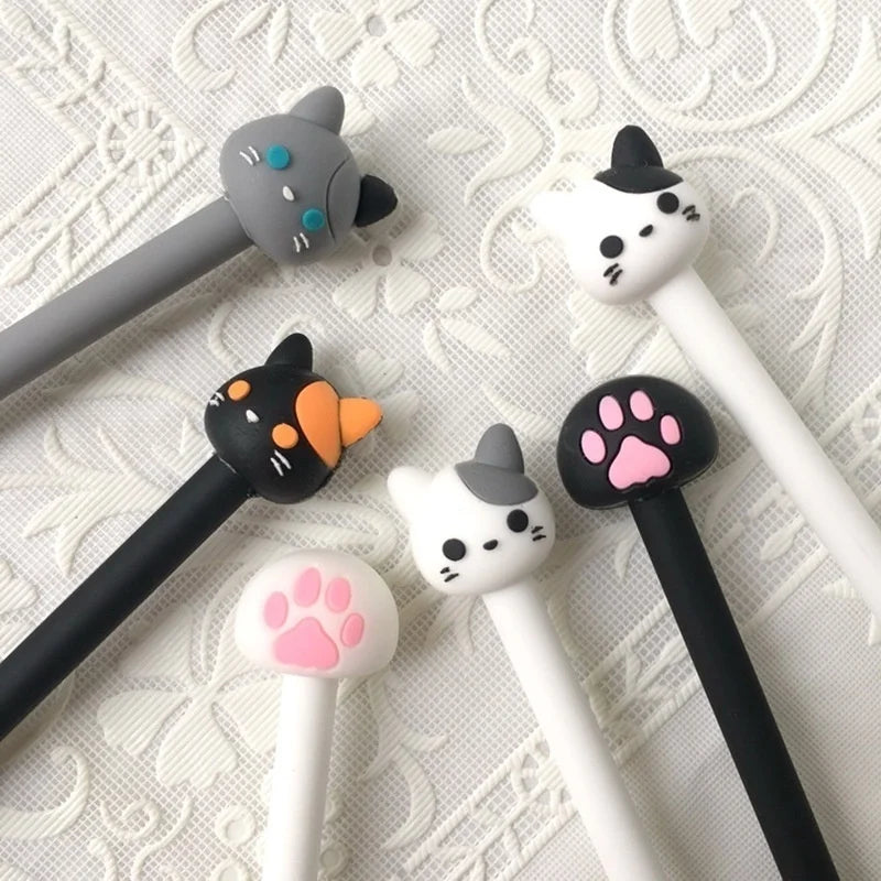 Cute Cat Gel Pens Set | 10 Pack Kawaii Claw Pens for Journaling