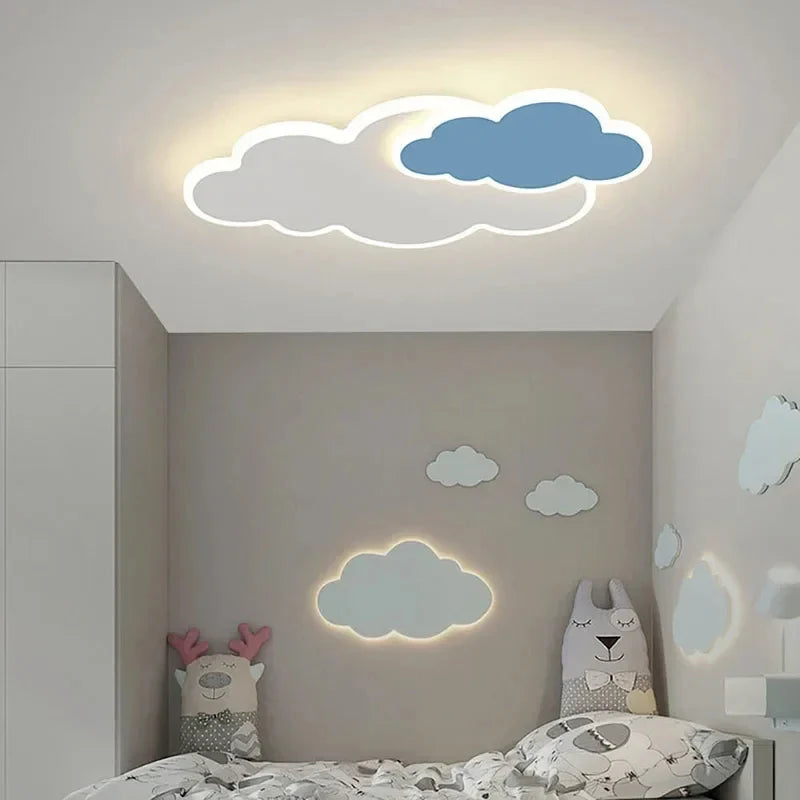 AuroraRealm Children's Bedroom LED Ceiling Lamp Creative White Cloud Boy Girl Study Fixture Lustre Home Decor Living Room Lights
