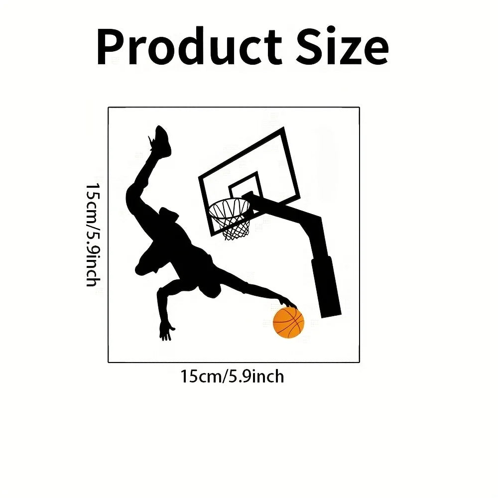 Basketball Player Light Switch Stickers | Waterproof Vinyl Wall Decals for Bedroom and Living Room