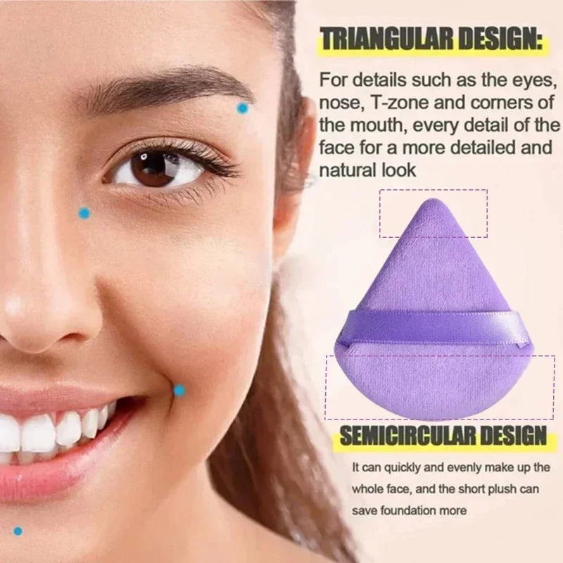 12pcs Makeup Sponge Set | Velvet Triangle Powder Puff for Foundation