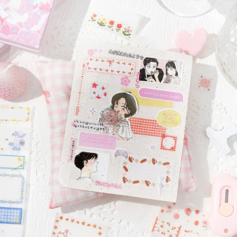 Decorative Masking Tape Roll for Junk Journal, Kraft Cards, and DIY Collage Projects