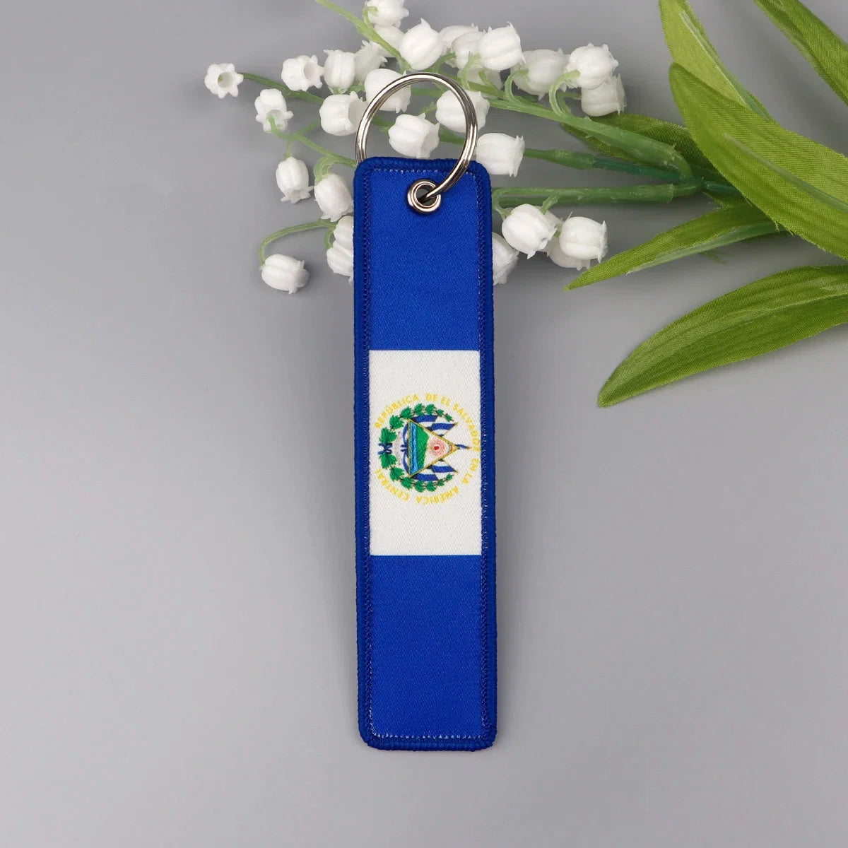 National Flags Embroidered Key Fob | Fashion Keychain Gift for Men and Women