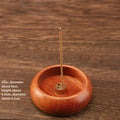 Solid Wood Incense Burner | Mini Circular Incense Stove for Indoor Use