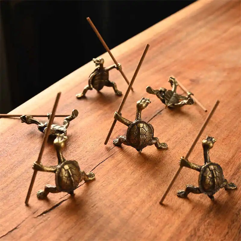 Antique Alloy Kung Fu Turtle Incense Holder | Home Decor Line Incense Burner