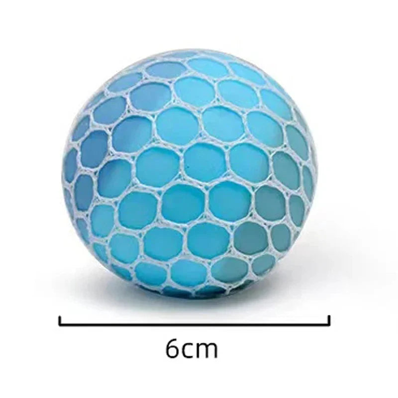 6CM Hand Squeezed Tri Color Stress Ball | Slow Rebound TPR Sensory Toy
