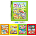 Cartoon Watercolor Painting Magic Book | Mess-Free Reusable Water Drawing Pad for Kids
