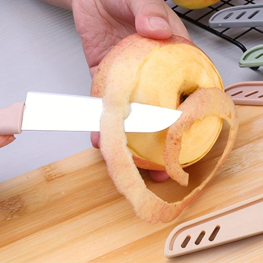 Candy-Colored Portable Fruit Peeler Knife | Stainless Steel Kitchen Gadget