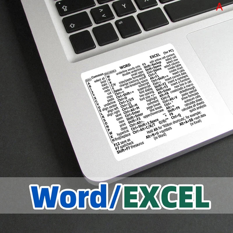 Windows PC Keyboard Shortcut Sticker | Reference Guide for Laptop Desktop