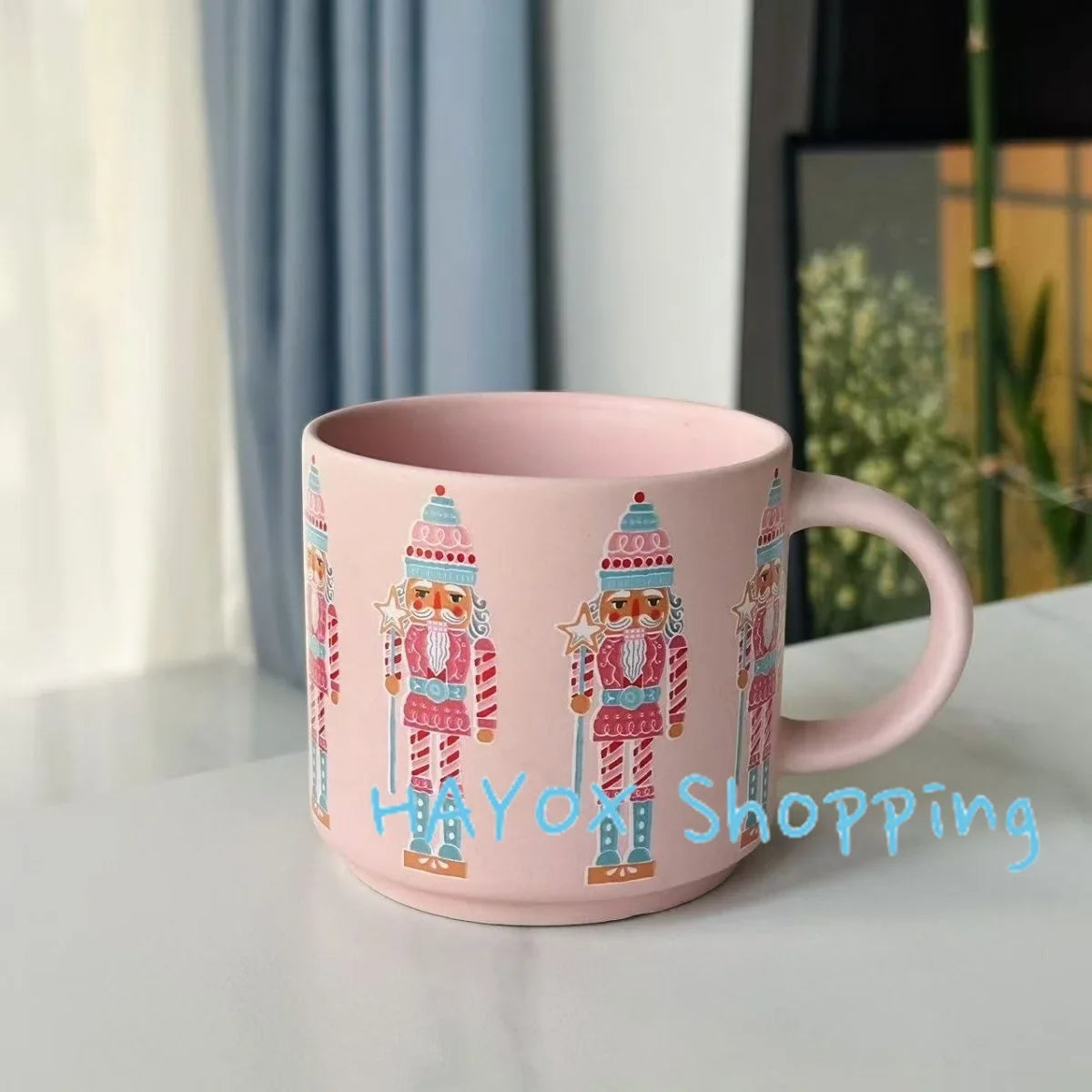 Vintage Christmas Ceramic Mug Set | Holiday Gift for Couples