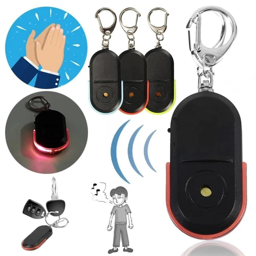 Smart Wireless Anti-Lost Key Finder | Whistle Activated Alarm with LED Light
