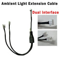 Car Ambient Light Extension Cable | Dual Connection Cable for Car Interior Lights