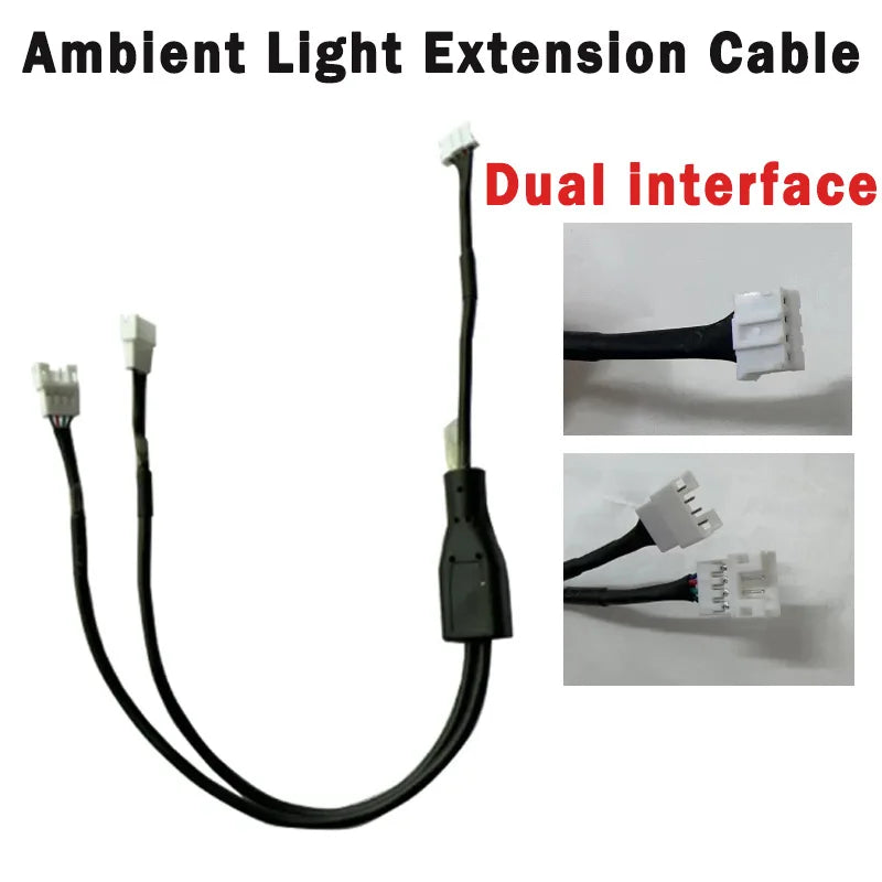 Car Ambient Light Extension Cable | Dual Connection Cable for Car Interior Lights